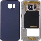 Volledige behuizingsdeksel (achterplaatbehuizing Cameralenspaneel + batterijachtercover) voor Galaxy S6 Edge / G925 (blauw)