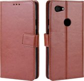 Retro Crazy Horse Texture horizontale flip lederen case voor Google Pixel 3 lite, met houder & kaartsleuven & fotolijst (bruin)
