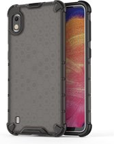 Schokbestendige honingraat pc + tpu case voor Galaxy A10 (zwart)