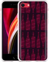 iPhone SE 2020 Hoesje Wijnflessen - Designed by Cazy
