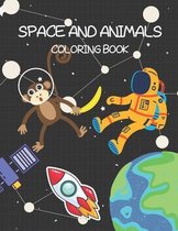 Space and Animal Coloring Book