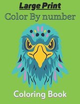 Large Print Color By Number Coloring Book: Large Print Birds, Flowers, Animals and Pretty Patterns(Kids Coloring Book)