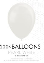 100 Kleine ballonnen parel wit.