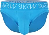 Sukrew - Camden Brief - Maat M - Heren Slip - Mannen Ondergoed - Lichtblauw