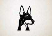 Wanddecoratie - Hond - Manchester Terrier 5 - L - 109x73cm - Zwart - muurdecoratie - Line Art