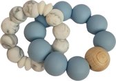 Chewies & More Duetto Bijtring Baby Blue/Marble/Wit 0m+