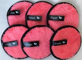Herbruikbare wattenschijfjes XL | Wasbare wattenschijfjes |Yourz make-up pad XL 6 stuks Roze (wattenschijfjes vervanger)