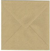 Cards & Crafts 100 Luxe vierkante Enveloppen -14x14cm - Kraft - 110 grams - 140x140mm 100% Gerecycled Kraft papier