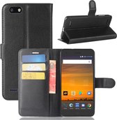 ZTE Blade Force / N9517 Litchi Texture horizontale flip lederen tas met houder & kaartsleuven & portemonnee (zwart)