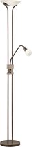 LED Vloerlamp - Iona Santoni - 20W - Warm Wit 3000K - 2-lichts - Dimbaar - Rond - Antiek Roestkleur - Aluminium