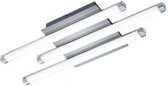LED Plafondlamp - Plafondverlichting - Iona Staton - 12W - Warm Wit 3000K - Rechthoek - Mat Wit - Aluminium