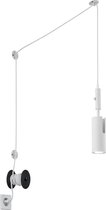 LED Hanglamp - Iona Corlo - GU10 Fitting - Rond - Mat Wit - Aluminium