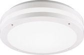 LED Plafondlamp - Iona Keraly - Opbouw Rond - Waterdicht - 12W - Warm Wit 3000K - Mat Wit - Kunststof