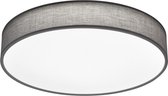 LED Plafondlamp - Plafondverlichting - Iona Lanago - 40W - Aanpasbare Kleur - Rond - Mat Grijs - Textiel