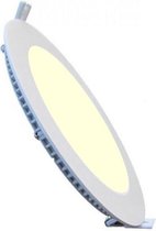 LED Downlight Slim - Inbouw Rond 6W - Dimbaar - Warm Wit 2700K - Mat Wit Aluminium - Ø120mm