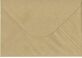 Benza wenskaart enveloppen langwerpig 16,2 x 11,4 cm = C6 - Bruine kraft - 80 stuks