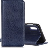 Samsung Galaxy A50 Hoesje - Mobigear - Cowboy Serie - Kunstlederen Bookcase - Blauw - Hoesje Geschikt Voor Samsung Galaxy A50