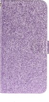 Samsung Galaxy Note 20 Ultra Hoesje - Mobigear - Glitter Serie - Kunstlederen Bookcase - Paars - Hoesje Geschikt Voor Samsung Galaxy Note 20 Ultra