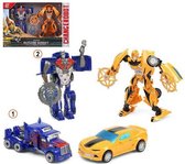 Transformeerbare Super Robot Blauw Geel 111575 (2 Uds)