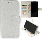 TF Cases | Samsung Galaxy A3 (2017) | Zilver glitter | Bookcase | High Quality | Elegant Design