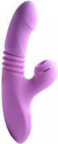 Shegasm Pro-Thrust Thrusting Suction Rabbit - Black