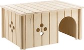 Ferplast knaaghuis sin 4646 hout - 33x23,5x16 cm - 1 stuks