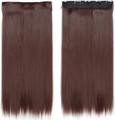 Clip in hair extensions 1 baan straight rood - 33#
