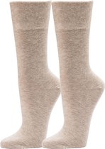 Topsocks sokken zonder elastiek kleur: beige maat: 39-42