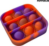 PEPPERLIN® • Blij Kind - Fidget - Popit - Raya - Paars - Vierkant - Fidget - Marble - Duurzaam - Klein - Mini