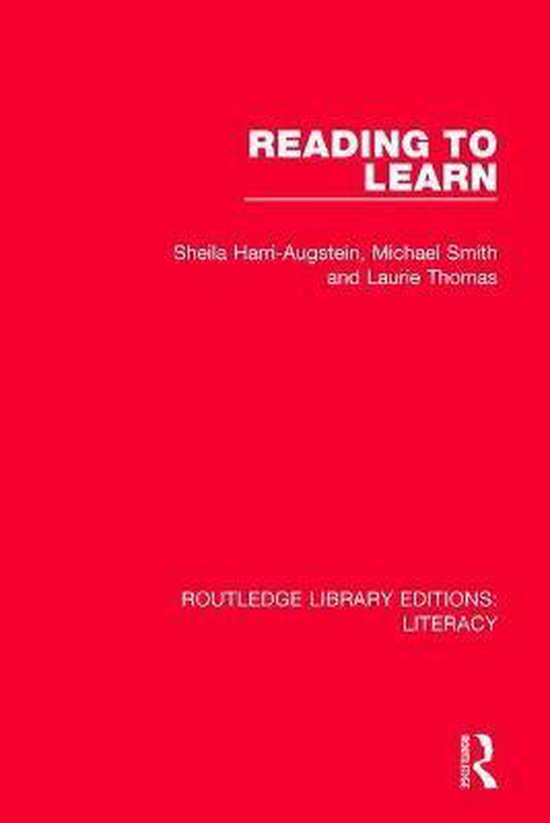 Routledge Library Editions: Literacy- Reading to Learn - cover