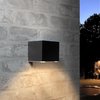 foto van Solar wandlamp buiten 'Sven' recht - Downlight - Warm wit licht - Wandlamp op zonne-energie