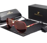 KingSeven Piloten - Trendy Piloten zonnebril met UV400 en polarisatie filter - Rood