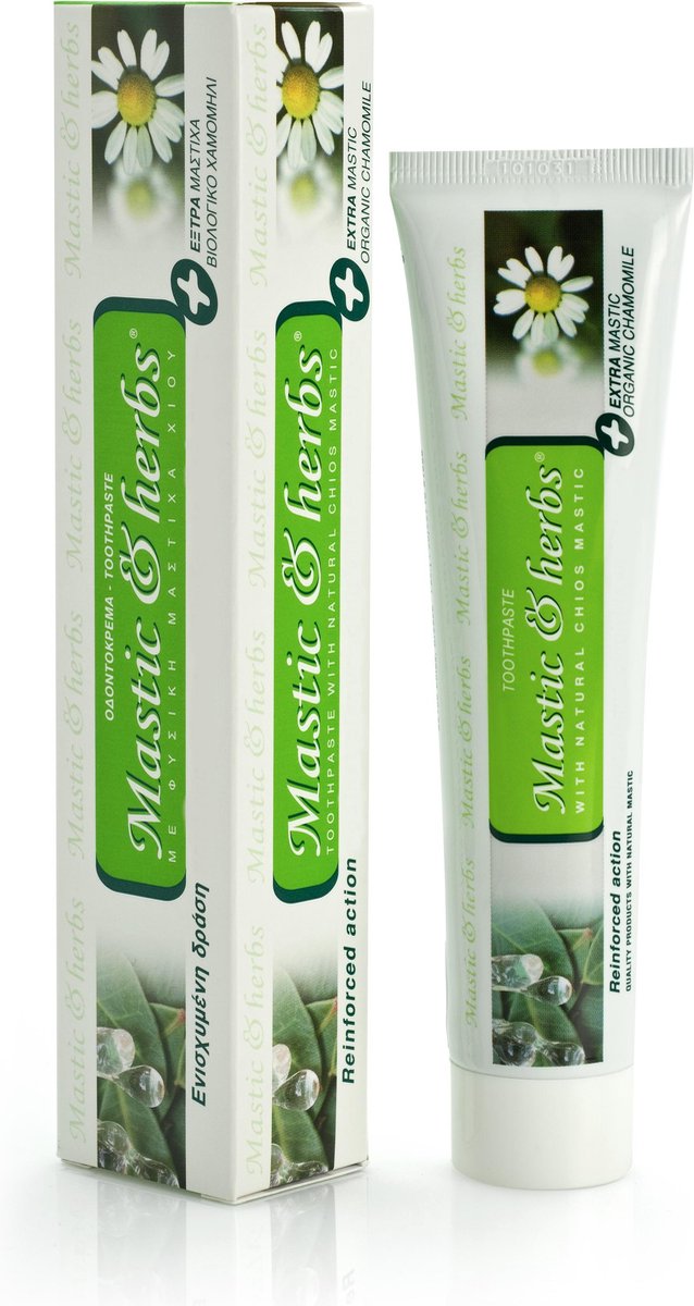 Mastic & Herbs Natuurlijke Tandpasta met Chios mastiek en kamille - 2 stuks voordeelverpakking