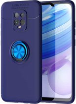 Voor Xiaomi Redmi 10X Pro 5G Lenuo schokbestendige TPU beschermhoes met onzichtbare houder (blauw)