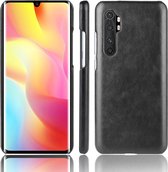 Voor Xiaomi Mi Note 10 Lite Shockproof Litchi Texture PC + PU Case (zwart)