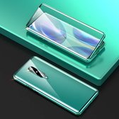 Voor OnePlus 8 schokbestendig dubbelzijdig gehard glas magnetische attractie beschermhoes met cameralens beschermhoes (groen)