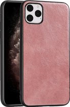 Voor iPhone 11 Pro Max Crazy Horse Textured kalfsleer PU + PC + TPU Case (Rose Gold)