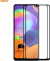 Voor Samsung Galaxy A31 2 STUKS ENKAY Hat-Prince Volledige Lijm 0.26mm 9H 2.5D Gehard Glas Volledige Dekking Film