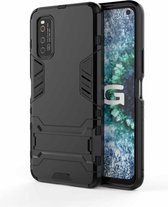 Voor Vivo IQOO Neo3 PC + TPU schokbestendige beschermhoes met onzichtbare houder (zwart)