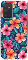 Casetastic Samsung Galaxy A52 (2021) 5G / Galaxy A52 (2021) 4G Hoesje - Softcover Hoesje met Design - Colorful Hibiscus Print