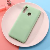 Voor Galaxy A70e Effen kleur Vloeibaar Silicone Valbestendig Volledige dekking Beschermhoes (Groen)