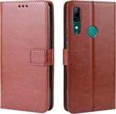 Retro Crazy Horse Texture Horizontal Flip Leather Case voor Huawei P Smart Z / Y9 Prime (2019), met houder & kaartsleuven & fotolijst (bruin)