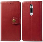 Retro effen kleur lederen gesp bescherming voor mobiele telefoon lederen tas met sleutelkoord en fotolijst en kaartsleuf en portemonnee en beugelfunctie voor Xiaomi 9T / 9T Pro / Redmi K20 / 