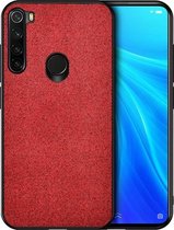 Voor Xiaomi Redmi Note 8 schokbestendige stoffen textuur PC + TPU beschermhoes (rood)