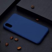 Voor iPhone XS / X Candy Color TPU Case (blauw)