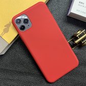 Voor iPhone 11 Pro Max schokbestendig mat TPU beschermhoes (rood)