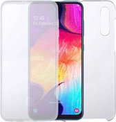 Voor Samsung Galaxy A50 PC + TPU Ultradunne dubbelzijdige all-inclusive transparante hoes