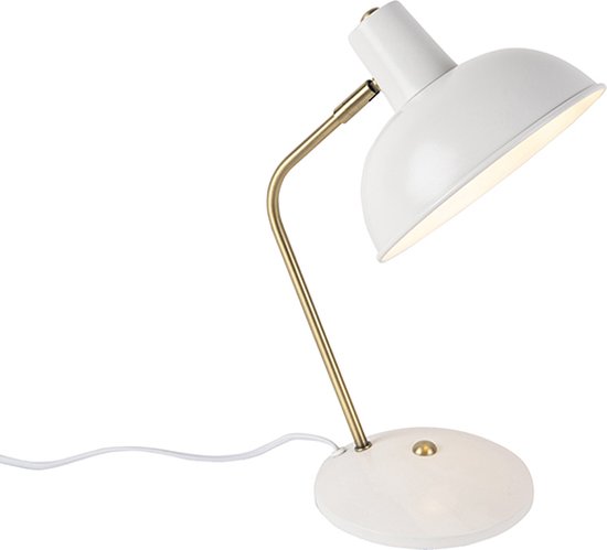 QAZQA milou - Moderne Bureaulamp - 1 lichts - H 380 mm - Wit - Woonkamer | Slaapkamer | Keuken