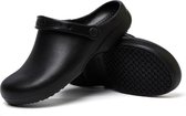 Keukenchef-schoenen Foodservice Antislip waterdichte oliebestendige pantoffels, maat: 40 (zwart)