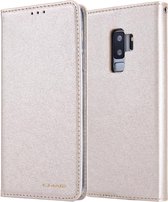 Voor Galaxy S9 CMai2 zijde textuur horizontale flip lederen tas met houder & kaartsleuven & fotolijst & portemonnee (licht goud)